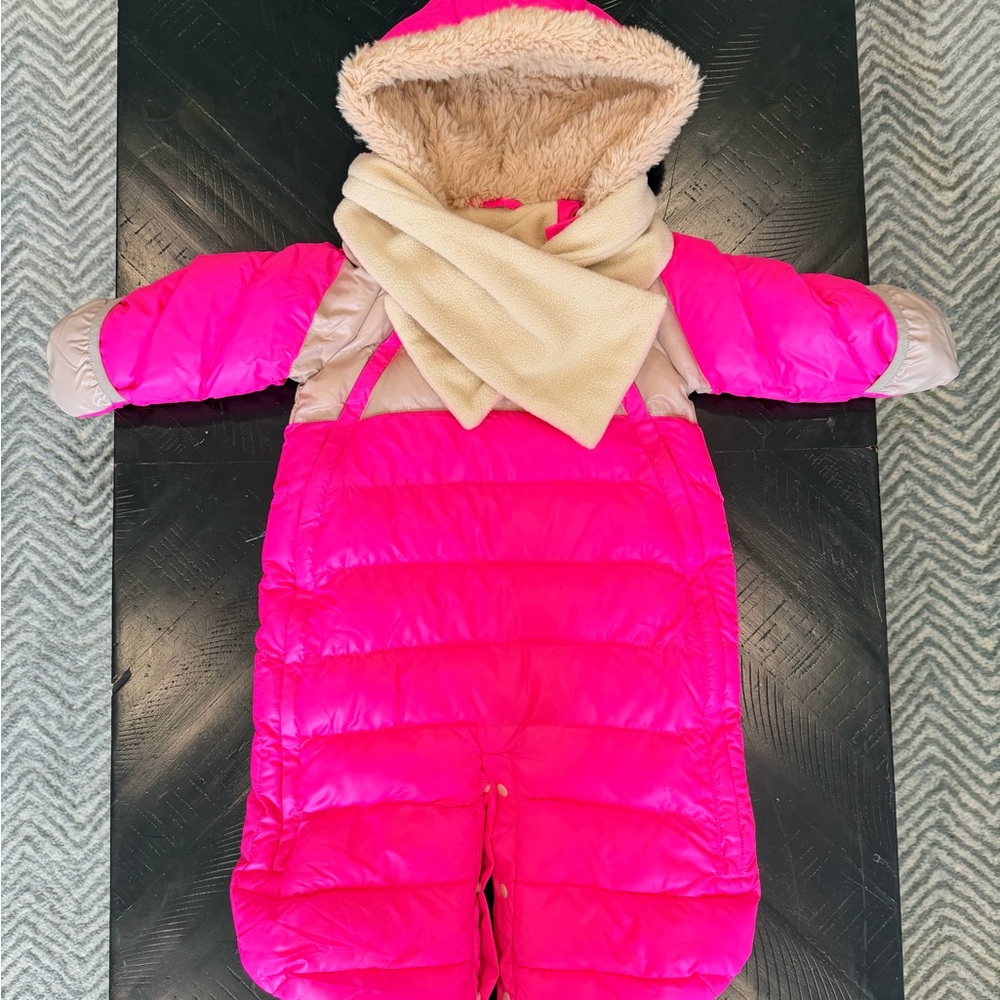 7 A.M. Bright Pink Snowsuit with Hood